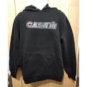 Case IH Black Hoodie With Pouch Pocket & Hood International Harvester